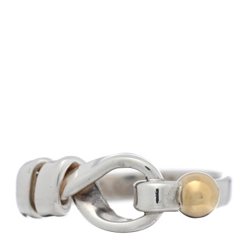 TIFFANY Sterling Silver 18K Yellow Gold Loop Ring 49 5