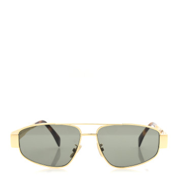 CELINE Metal Triomphe 03 Sunglasses CL40281U Gold Green