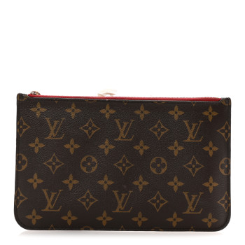 LOUIS VUITTON Monogram Neverfull MM GM Pochette Cherry