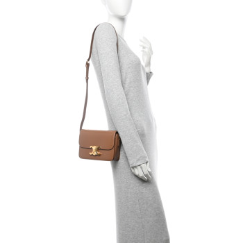 CELINE Shiny Calfskin Teen Triomphe Bronze