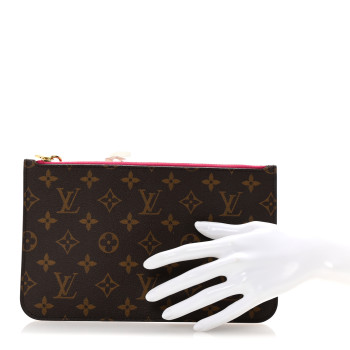 LOUIS VUITTON Monogram Neverfull MM GM Pochette Pivoine