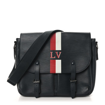 LOUIS VUITTON Epi Christopher Messenger Navy Stripes