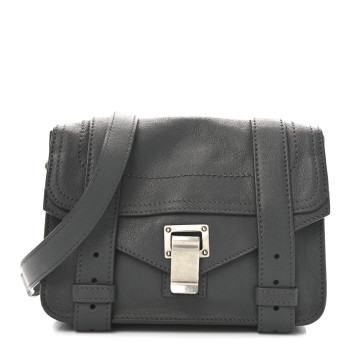PROENZA SCHOULER Lambskin PS1 Mini Crossbody Heather Grey
