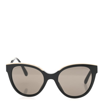 CHANEL Acetate CC Butterfly Sunglasses 5414-A Black Beige