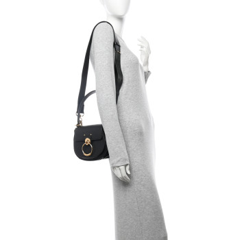 CHLOE Grained Lambskin Small Tess Bag Black