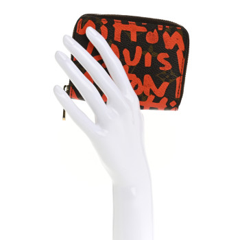 LOUIS VUITTON Monogram Graffiti Zippy Coin Purse Orange