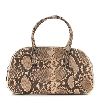 PRADA Snakeskin Bowler Beige