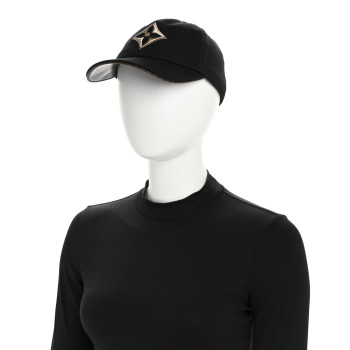 LOUIS VUITTON Monogram Cotton Jacquard Embroidered LV Day Cap M Black