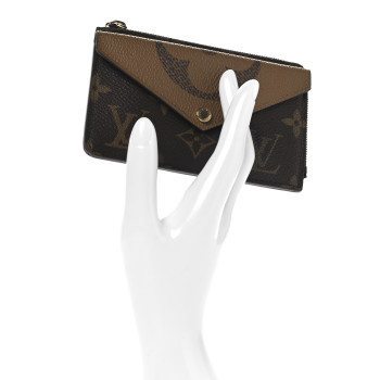 LOUIS VUITTON Reverse Monogram Recto Verso Card Holder Brown