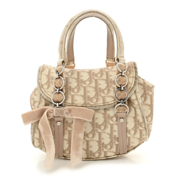 CHRISTIAN DIOR Monogram Mini Romantique Trotter Bag Rose