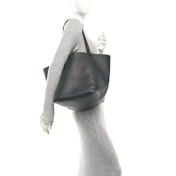 THE ROW Grained Calfskin Park Tote Three Black