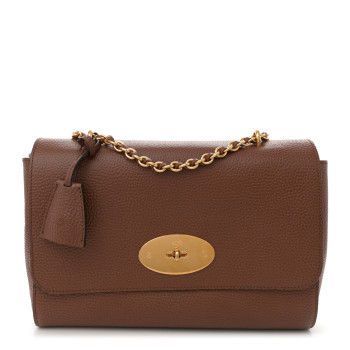 MULBERRY Small Classic Grain Calfskin Medium Lily Flap Oak