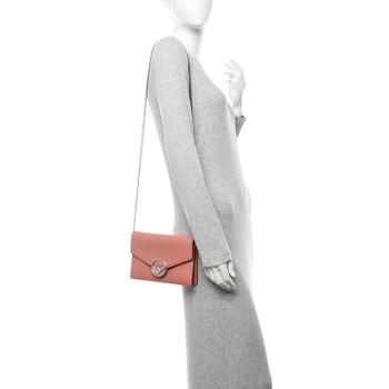 FENDI Vitello Cruise F is Fendi Medium Envelope Wallet on Chain Macaron