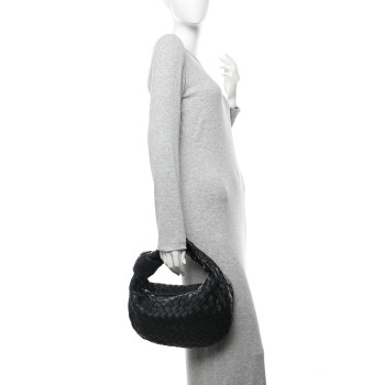 BOTTEGA VENETA Nappa Intrecciato Teen Jodie Hobo Black