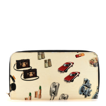 LOUIS VUITTON Vernis Stickers Zippy Wallet