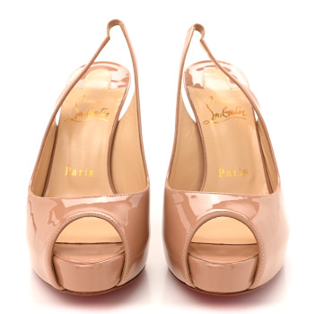 CHRISTIAN LOUBOUTIN Patent Private Number 120 Pumps 35.5 Nude