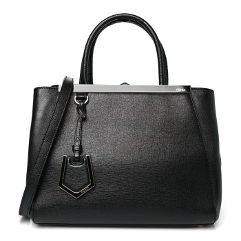 FENDI Vitello Elite Petite 2Jours Tote Black