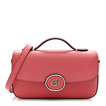 GUCCI Senna Calfskin Petite GG Top Handle Shoulder Bag Pink