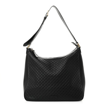 GUCCI Microguccissima Shoulder Bag Black