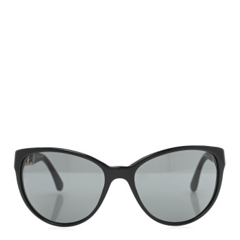 CHANEL Cat Eye Chain Sunglasses 5215-Q Black