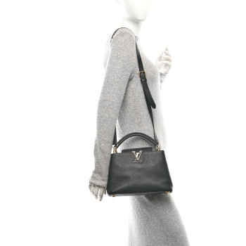 LOUIS VUITTON Taurillon Capucines BB Black