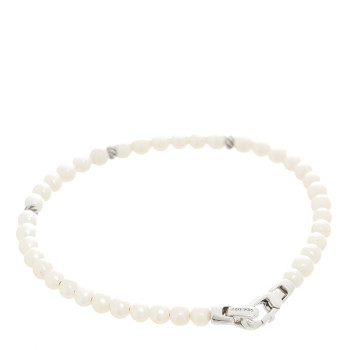 DAVID YURMAN Sterling Silver Pearl 4mm Bijoux Spiritual Beads Bracelet