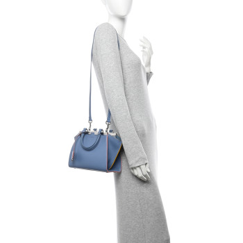 FENDI Vitello Dolce Mini 3jours Tote Blue