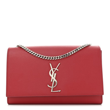 SAINT LAURENT Grain De Poudre Medium Monogram Kate Satchel New Lipstick