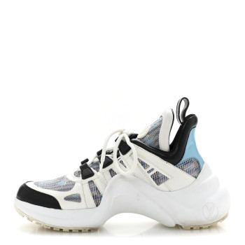 LOUIS VUITTON Calfskin Nylon LV Pop Archlight Sneaker 36 Blue