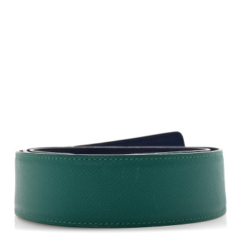 HERMES Epsom 38mm Belt Strap 95 38 Malachite Bleu Saphir