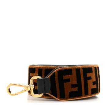 FENDI Velvet Tapestry FF Strap You Tobacco