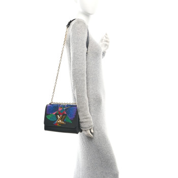 LOUIS VUITTON Epi Sequin Bird Twist Shoulder Bag MM Black