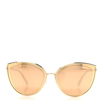 CHANEL Metal Cat Eye Sunglasses 4222 Gold
