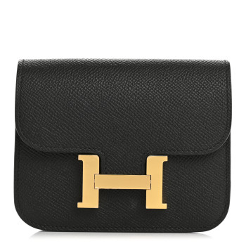 HERMES Epsom Constance Slim Wallet Black