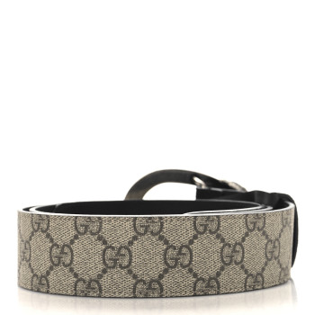 GUCCI GG Supreme Monogram Suede Dionysus 40mm Belt 85 34 Beige Black