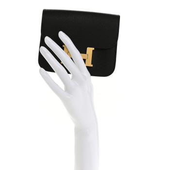 HERMES Epsom Constance Slim Wallet Black