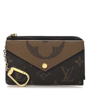 LOUIS VUITTON Reverse Monogram Recto Verso Card Holder Brown
