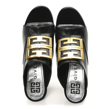GIVENCHY Grained Goatskin 4G Logo Mules 40 Black GIVENCHY Grained Goatskin 4G Logo Mules 40 Black