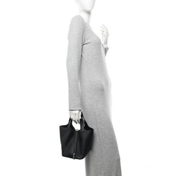 HERMES Taurillon Clemence Picotin Lock 18 PM Black