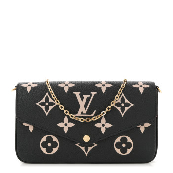 LOUIS VUITTON Empreinte Monogram Giant Felicie Pochette Black Beige