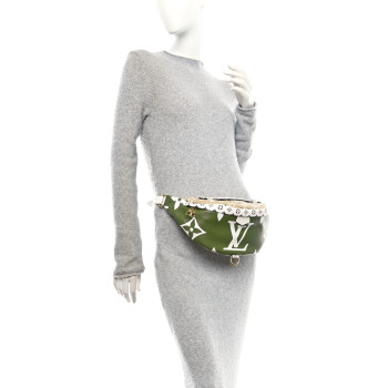 LOUIS VUITTON Monogram Giant Bumbag Kaki Beige