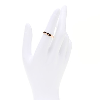 HERMES 18K Rose Gold Diamond Ever Herakles Wedding Band Ring 53 6.5