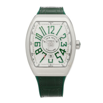 FRANCK MULLER Stainless Steel Alligator 45mm Vanguard Automatic Watch Green V45SCDT