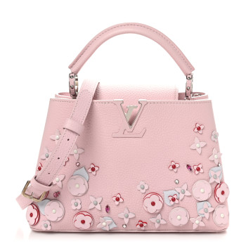 LOUIS VUITTON Taurillon Mechanical Flowers Capucines BB Magnolia