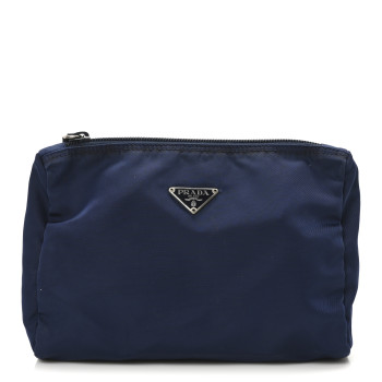 PRADA Nylon Vela Cosmetic Pouch Baltico