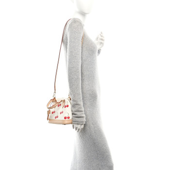 LOUIS VUITTON LV X TM Monogram Cerises Alma BB White