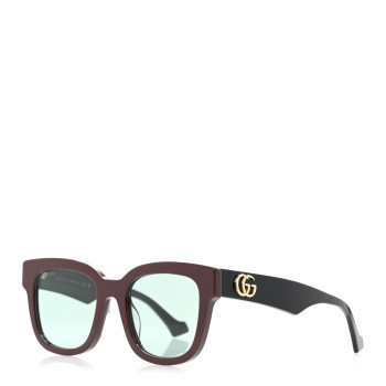 GUCCI Rectangle 52mm Frame Sunglasses GG0998S Burgundy