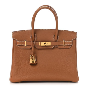 HERMES Togo Birkin 30 Gold