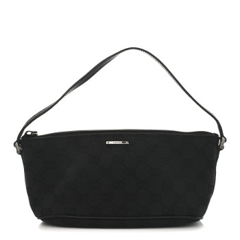 GUCCI Monogram Boat Pochette Black