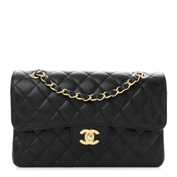 CHANEL Caviar Quilted Small Double Flap Black